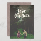 Woodsy Overlay Save the Date (Vorne/Hinten)