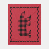 Woodsy Red und Black Kariert Fleece Blanket (Vorderseite)