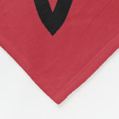 Woodsy Red und Black Kariert Fleece Blanket (Ecke)