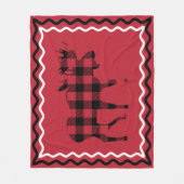 Woodsy Red und Black Kariert Fleece Blanket (Vorderseite)