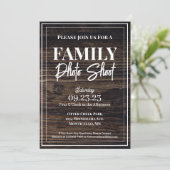 Woodsy & Rustic Family Foto Shoot Einladung (Stehend Vorderseite)