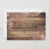 Woodsy Rustic Rose Hochzeit speichern das Datum Save The Date (Rückseite)