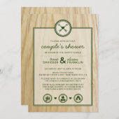 Woodsy Wedding & Glamping Couple Dusche Einladung (Vorne/Hinten)