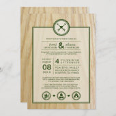 Woodsy Wedding & Glamping Einladung (Vorne/Hinten)