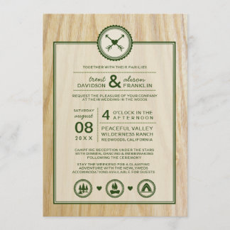Woodsy Wedding & Glamping Einladung