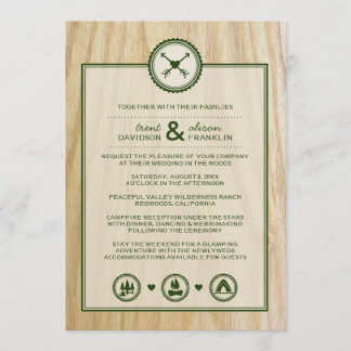 Woodsy Wedding & Glamping Einladung