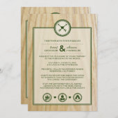 Woodsy Wedding & Glamping Einladung (Vorne/Hinten)