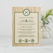 Woodsy Wedding & Glamping Einladung (Stehend Vorderseite)