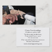 Woodturner an einer Drehbank Visitenkarte (Vorne/Hinten)