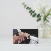 Woodturner an einer Drehbank Visitenkarte (Stehend Vorderseite)