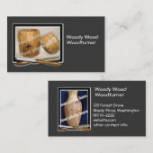 Woodturner bearbeitet kundenspezifisches visitenkarte (Vorne/Hinten)