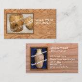 Woodturner kundenspezifische visitenkarte (Vorne/Hinten)