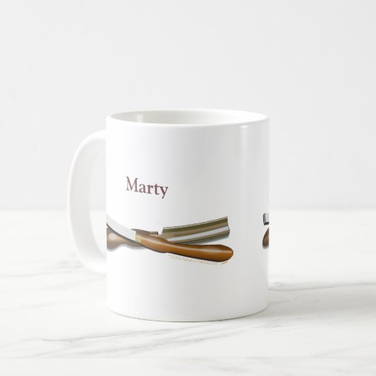 Woodturning bearbeitet personalisierte kaffeetasse (Vorderseite Links)