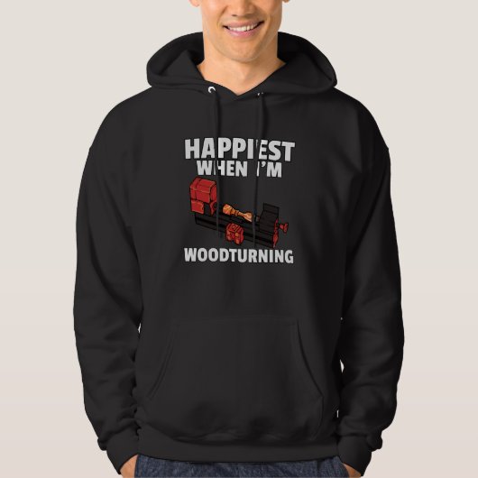 Woodturning Turning  For Carpenter Or Woodworker Hoodie (Vorderseite)