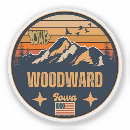 Woodward, Iowa Aufkleber (Vorderseite)