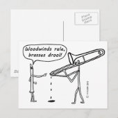 Woodwindregel, Brass Drool Postkarte (Vorne/Hinten)