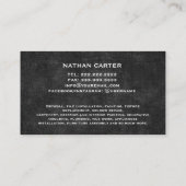 Woodworker Carpenter Jack Flugzeug Grunge Black Visitenkarte (Rückseite)