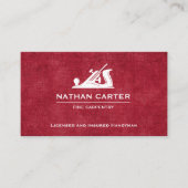 Woodworker Carpenter Jack Flugzeug Grunge RED Visitenkarte (Vorderseite)