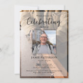 Woodworker Celebration of Life Photo Funeral Einladung (Vorderseite)