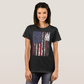 Woodworker Chainsaw Wood Logger Us Flag Lumberjack T-Shirt (Vorne ganz)
