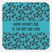 Woodworker des Vaters Quadratischer Aufkleber (Vorderseite)