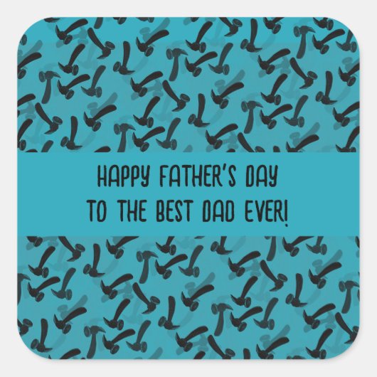 Woodworker des Vaters Quadratischer Aufkleber (Vorderseite)