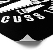 Woodworker Funny Woodworking Quote Measure Once Cu Poster (Ecke)