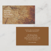 Woodworker Rustic Wood Visitenkarte (Vorne/Hinten)