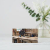 Woodworker-Visitenkarte Visitenkarte (Stehend Vorderseite)