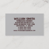 Woodworker-Visitenkarte Visitenkarte (Rückseite)