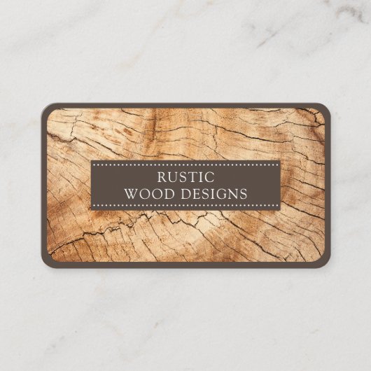 Woodworker Wood Business Card Visitenkarte (Vorderseite)