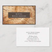 Woodworker Wood Business Card Visitenkarte (Vorne/Hinten)