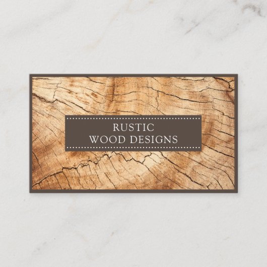 Woodworker Wood Business Card Visitenkarte (Vorderseite)