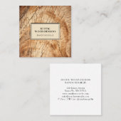 Woodworker Wood Grain Business Card Quadratische Visitenkarte (Vorne/Hinten)