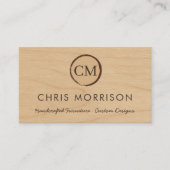 Woodworker Wood QR Code Professional Visitenkarte (Vorderseite)