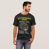 Woodworker's Brain Funny Woodworking Carpenter T-Shirt (Vorne ganz)