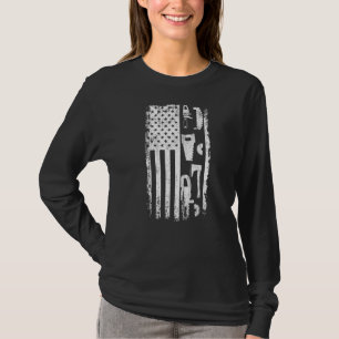 Woodworking American Flag Carpenter Patriotic Wood T-Shirt