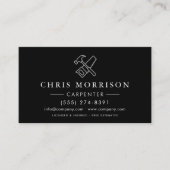 Woodworking Carpenter Carpentry QR Code Visitenkarte (Vorderseite)