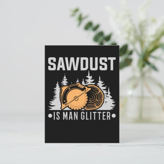 Woodworking Carpenter Dad Craftsman Funny Postkarte (Stehend Vorderseite)