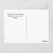 Woodworth School - Dearborn Michigan Postkarte (Rückseite)