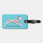 Woodwynd Dalmatians black & liver Gepäckanhänger (Rückseite horizontal)