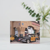 Woody Car Postkarte (Stehend Vorderseite)