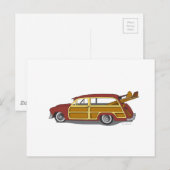 Woody Car Postkarte (Vorne/Hinten)