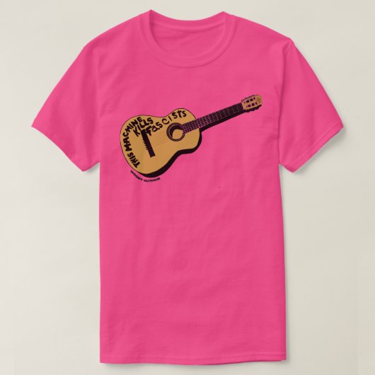 Woody Guthrie Diese Maschine tötet Faschisten T-Shirt (Design vorne)