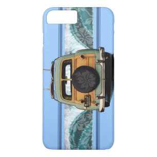 Woody Wave Hawaiian Surf Illustration iPhone 8 Plus/7 Plus Hülle