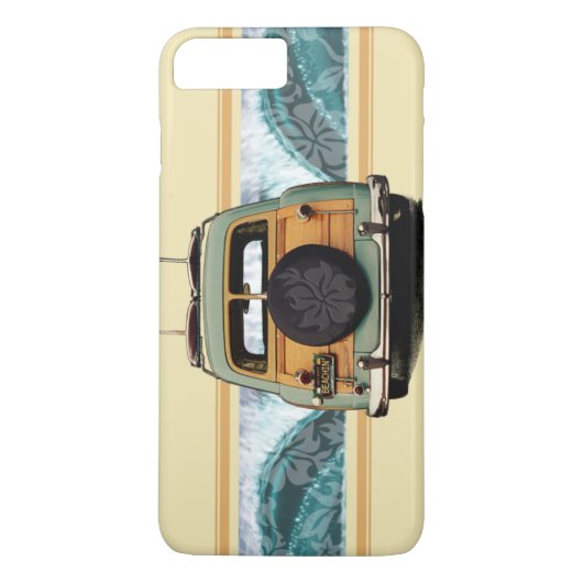 Woody Wave Hawaiian Surf Illustration Case-Mate iPhone Hülle (Rückseite)