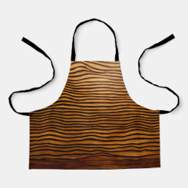 Woody Waves of Wonder - Elegant Wood Grain Modern Schürze