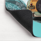 Woody-Wellen-Aqua Mousepad (Ecke)