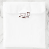 Woody's Surf Shop Runder Aufkleber (Tasche)