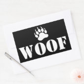 woof Bear Paw Rechteckiger Aufkleber (Umschlag)